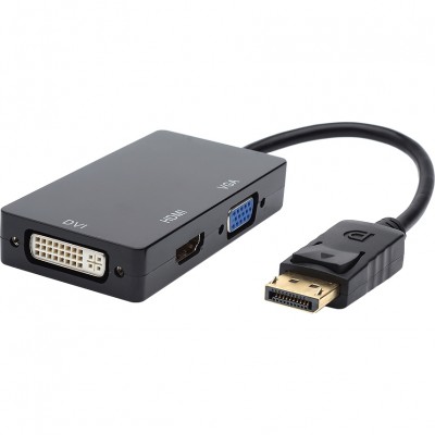 Переходник 0.1 m DisplayPort(m) <=> HDMI, VGA, DVI ATcom AT6854