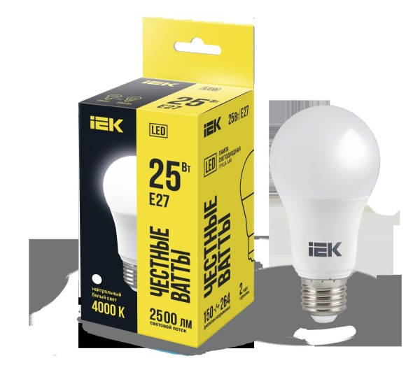 Лампа светодиодная IEK LLE-A80-25-230-40-E27