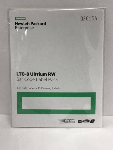 Наклейки на картриджи данных Hewlett-Packard Ultrium LTO8 30TB bar code label pack (100 data + 10 cleaning)