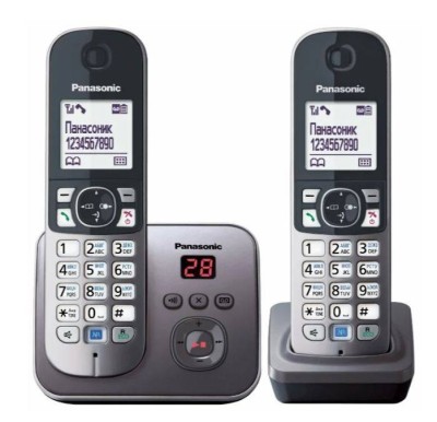 Р/телефон Panasonic KX-TG6822RUM (серый металик)