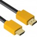 Greenconnect Кабель 1.5m HDMI версия 2.0, HDR 4:2:2, Ultra HD, 4K 60 fps 60Hz/5K*30Hz, 3D, AUDIO, 18.0 Гбит/с, 28/28 AWG, OD7.3mm, тройной экран, черный, желтые коннекторы, GCR-HM441-1.5m Greenconnect HDMI (m) - HDMI (m) 1.5м