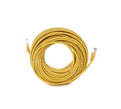 Патчкорд литой Aopen/Qust UTP кат.5е 20м желтый <ANP511_20M_Y>