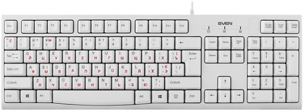 Клавиатура SVEN KB-S300 белая SVEN KB-S300 White
