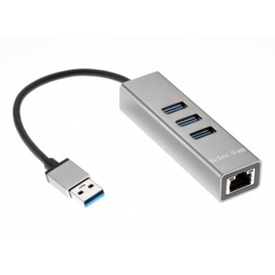Переходник USB 3.1 Type-C -->RJ-45 1000Mbps +3 USB3.0, Aluminum Shell, 0.2м Telecom <TA311C>