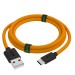 GCR QC Кабель 0.5m, TypeC, быстрая зарядка, оранжевый TPE, черные коннекторы, 28/22 AWG, GCR-52722 Greenconnect USB 2.0 Type-AM - USB 2.0 Type-C (m) 0.5м