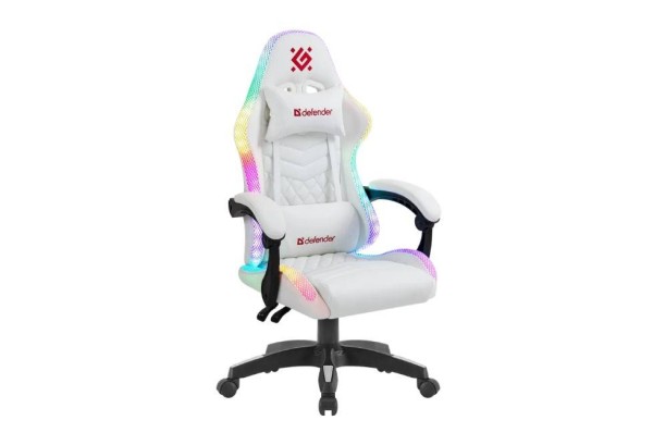 Defender Игровое кресло Core Белый,RGB,класс 4,PU