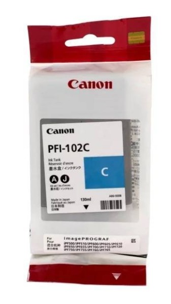 Картридж CANON PFI-102 C голубой,  130 мл