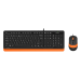 Клавиатура + мышь A4Tech Fstyler F1010 клав:черный/оранжевый мышь:черный/оранжевый USB Multimedia (F A4Tech F1010 ORANGE