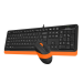 Клавиатура + мышь A4Tech Fstyler F1010 клав:черный/оранжевый мышь:черный/оранжевый USB Multimedia (F A4Tech F1010 ORANGE