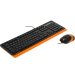 Клавиатура + мышь A4Tech Fstyler F1010 клав:черный/оранжевый мышь:черный/оранжевый USB Multimedia (F A4Tech F1010 ORANGE