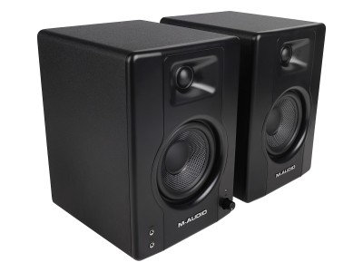 Акустическая система [BX4PAIRXEU] M-audio [BX4 (пара)] (активный+пассивный), 2-х полосные, 25 Вт, 69-22000 Гц, д4,5"+1" входы: 2x1/4" линейный вход, 2xRCA линейный вход