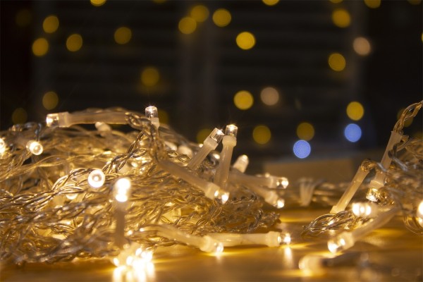 Гирлянда Гирлянда 96LED 220V, 8 режимов, 1,5х1 м, занавес, тёплый белый