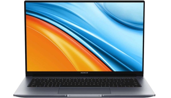 Ноутбук HONOR MagicBook 14'' FHD, AMD R5 5500U (2100 МГц), 8Gb, SSD 256Gb, vga int., no ODD, Win11Rus, темно-серый 1.38 