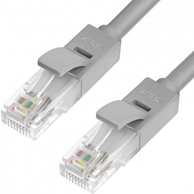 Greenconnect Патч-корд прямой 0.5m UTP кат.6, серый, 24 AWG, литой, GCR-LNC603-0.5m, ethernet high speed, RJ45, T568B Greenconnect RJ45(m) - RJ45(m) Cat. 6 U/UTP PVC 0.5м