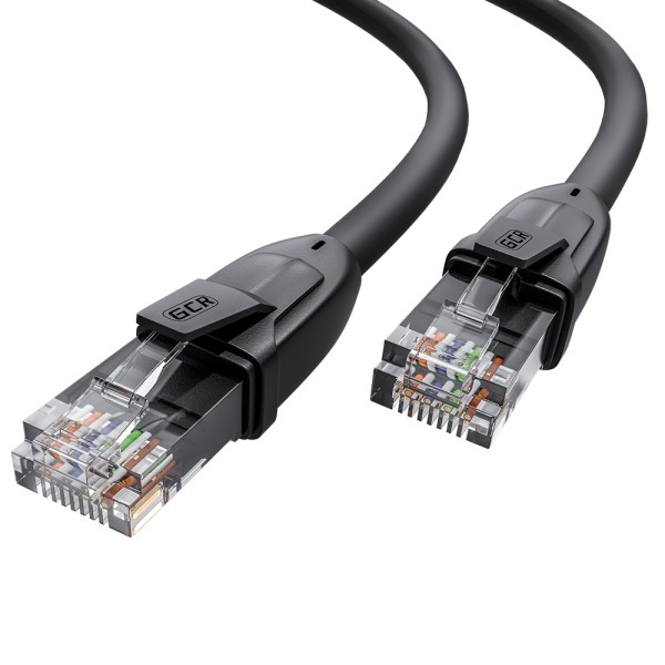 GCR Патч-корд прямой 30.0m UTP кат.6, черный, 24 AWG, ethernet high speed, RJ45, T568B, GCR-52539 Greenconnect GCR-52539