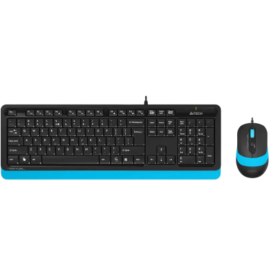 Клавиатура + мышь A4Tech Fstyler F1010 клав:черный/синий мышь:черный/синий USB Multimedia (F1010 BLU A4Tech F1010 BLUE