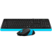 Клавиатура + мышь A4Tech Fstyler F1010 клав:черный/синий мышь:черный/синий USB Multimedia (F1010 BLU A4Tech F1010 BLUE