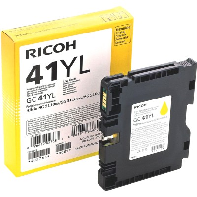 GC 41YL Картридж для гелевого принтера Жёлтый Ricoh 405768