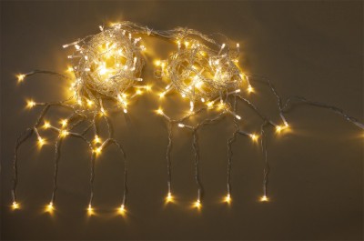 Гирлянда Гирлянда 100LED 220V, 8 режимов, 3 м, бахрома, тёплый белый