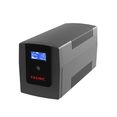 Линейно-интерактивный ИБП ДКС серии Info LCD, 1200 ВА/720 Вт, 1/1, 4xIEC C13, USB + RJ45, LCD, 2x7Aч DKC INFOLCD1200I