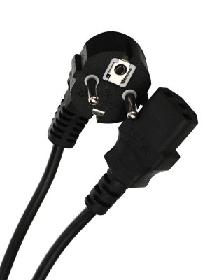 Кабель компьютер --> розетка 220V ( угловая Евровилка) <VDE> 3G*0,5mm2 VCOM <CE021-CU0.5-1.8> , 1.8м