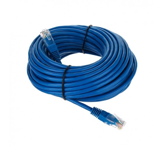 Патчкорд литой "Telecom" UTP кат.5е 15,0м синий