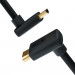 GCR Кабель 1.0m HDMI 2.0, M верхний угол/M верхний угол, черный нейлон, HDR 4:2:2, Ultra HD, 4K 60 fps 60Hz/5K*30Hz, 3D, AUDIO, 18.0 Гбит/с, 28/28 AWG, GCR-53271 Greenconnect HDMI 2.0 - HDMI 2.0 1м черный