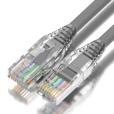 GCR Патч-корд 0.15m LSZH UTP кат.5e, серый, коннектор ABS, 24 AWG, ethernet high speed 1 Гбит/с, RJ45, T568B, GCR-52937 Greenconnect RJ45(m) - RJ45(m) Cat. 5e UTP  01.5м серый