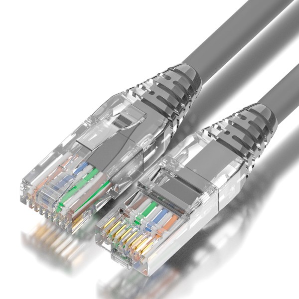 GCR Патч-корд 0.15m LSZH UTP кат.5e, серый, коннектор ABS, 24 AWG, ethernet high speed 1 Гбит/с, RJ45, T568B, GCR-52937 Greenconnect RJ45(m) - RJ45(m) Cat. 5e UTP  01.5м серый