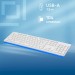 Клавиатура Oklick 500M белый USB slim Multimedia Oklick 1061586