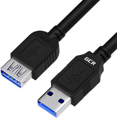 GCR Удлинитель 0.5m USB 3.0 (USB 3.2 Gen 1), AM/AF, 5 Гбит/с, черный Удлинитель Greenconnect 0.5 м (GCR-52700)