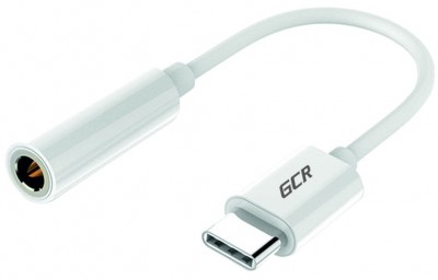 GCR Переходник USB Type C > 3.5mm mini jack, гибкий, белый, GCR-UC2AUXF Greenconnect USB 3.2 Type-C (m) - mini jack 3.5 mm (f)