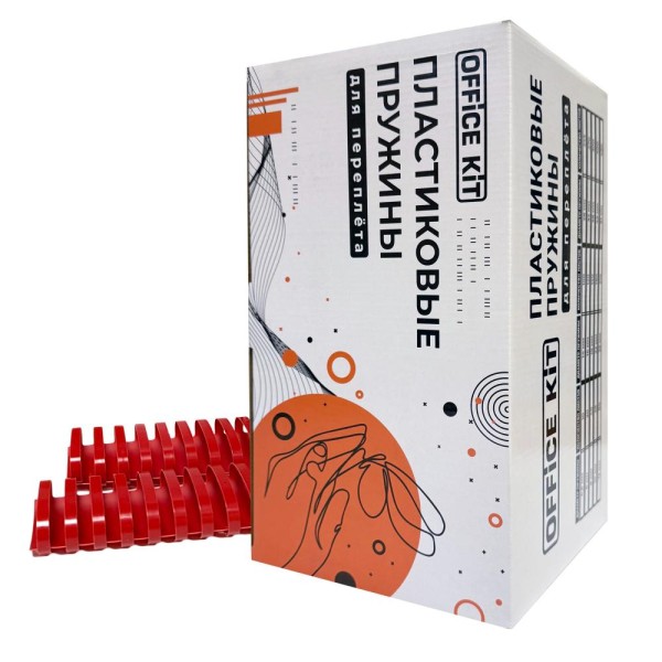 Пластиковые пружины для переплета 51 мм красные