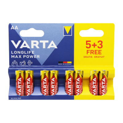 Батарейка Varta LONGLIFE MAX POWER (MAX TECH) LR6 AA BL8 Alkaline 1.5V (4706) (8/160) VARTA 04706101428