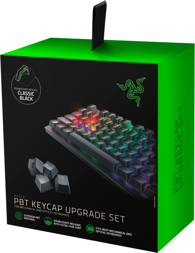 Razer Base Station Chroma Mercury Razer PBT Keycap Upgrade Set Classic Black 0