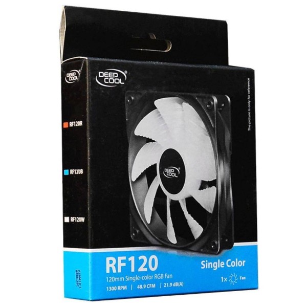 Вентилятор DEEPCOOL RF120R (120мм, 21.9dB, 1300rpm, 3 pin, красная подсветка) RTL