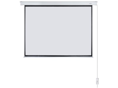 [LMC-100107] Экран с электроприводом Lumien [Master Control] 165x171 см (раб.область122х165 см) (81") Matte White FiberGlass черн. кайма сверху 40 см 4:3