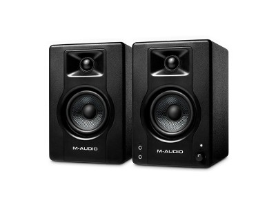 Акустическая система [BX3PAIRXEU] M-audio [BX3 (пара)] (активный+пассивный), 2-х полосные, 25 Вт, 88-22000 Гц, 3,5"+1" входы: 2x1/4"линейный вход, 2xRCA линейный вход