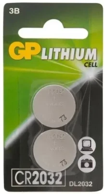 Литиевая дисковая батарейка GP Lithium CR2032 - 2 шт. в блистере GP 4891199139192