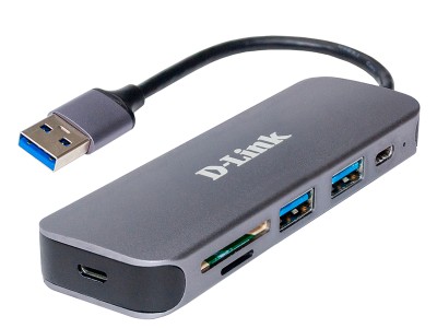 Концентратор Концентратор D-Link DUB-1325 с разъемом USB 3.0 Type-A (DUB-1325/A2A)