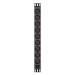 Панель распределения ONTEK PDU Basic OBPA1 горизонтальная 1U 16A/1ф, без выключателя, Вход - розетка C14, выход - schuko x 9 шт, с кабелем schuko-С13 2м