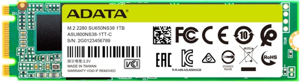 Твердотельный накопитель ADATA ASU650NS38-240GT-B