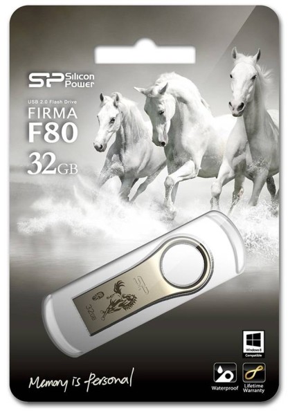 Флеш накопитель 32Gb Silicon Power Firma F80 Limited Edition Год Лошади, USB 2.0, металл