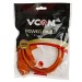 Кабель компьютер --> розетка 220V (угловая Евровилка) <VDE> 3G0,75mm2 VCOM {CE021-O} 1,8m, ОРАНЖЕВЫЙ