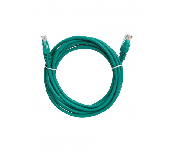 Патчкорд литой Aopen/Qust UTP кат.5е 3м зеленый 
