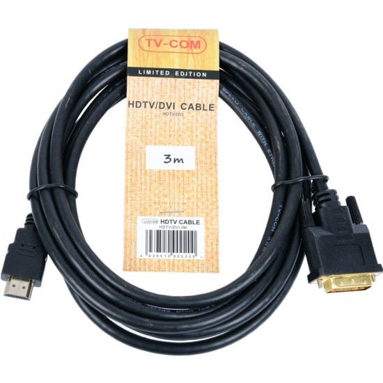 Кабель HDMI to DVI-D (19M -25M) 3м, TV-COM 