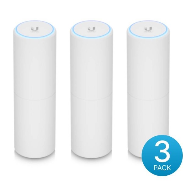 Ubiquiti U6-MESH-3 Комплект точек доступа UniFi 6 Mesh (3-pack), 2,4/5 ГГц, до 2,7 Гбит/с, PoE, LAN 1х1 Гбит/с