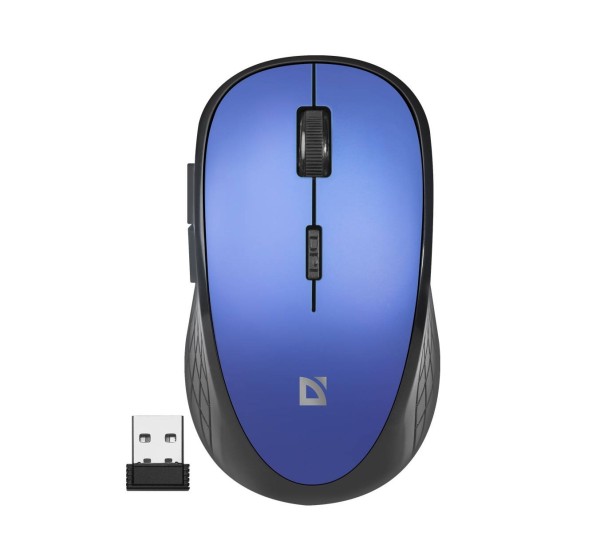 Defender Мышь беспроводная оптическая Aero MM-755 6D,1600dpi, бесшумная, синий.