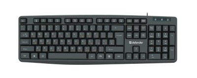 Defender Клавиатура проводная Concept HB-164 RU,черный,104+FN,1.8м