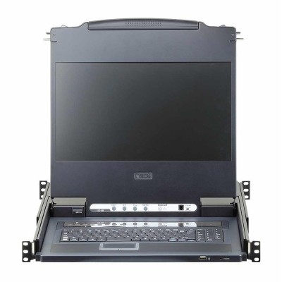 8-портовый КВМ-коммутатор с широкоэкранным ЖК-дисплеем и интерфейсом DVI ATEN CL6708MW